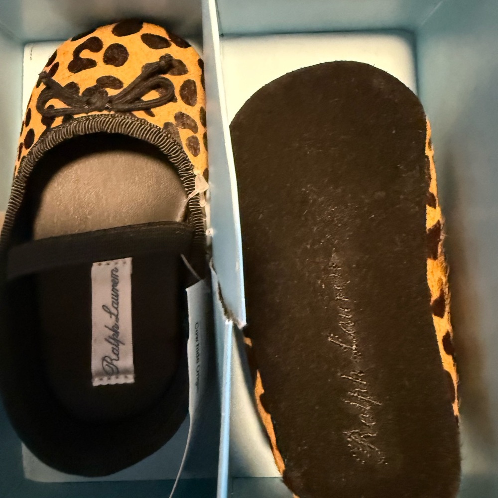 Ralph Lauren Kids Leopard Print Slippers - Picture 2 of 5